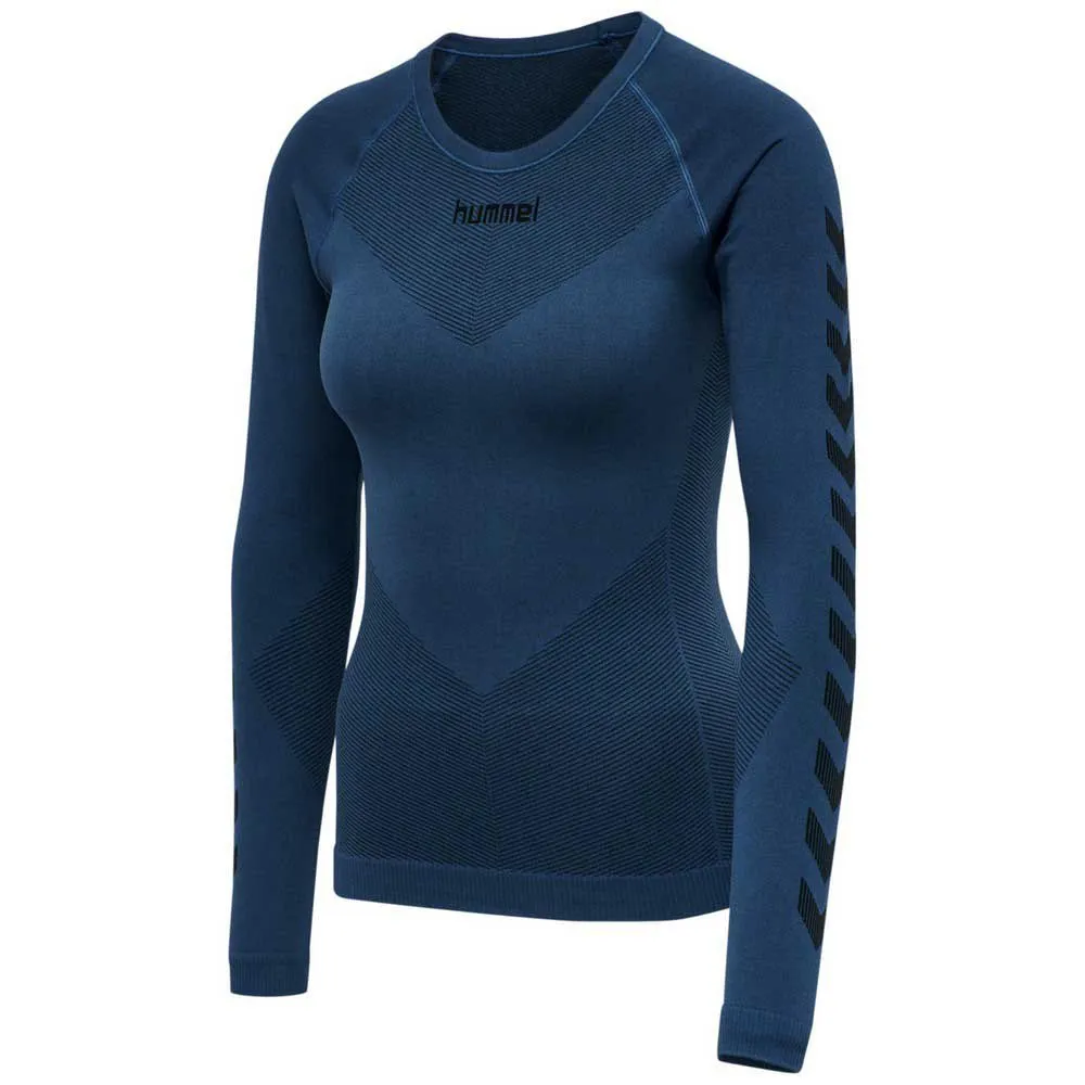 Купить Hummel 202645-7642-m/l Базовый слой с длинным рукавом First Seamless Dark Denim 30x22x2 M-L 7ft.ru в интернет магазине Семь Футов