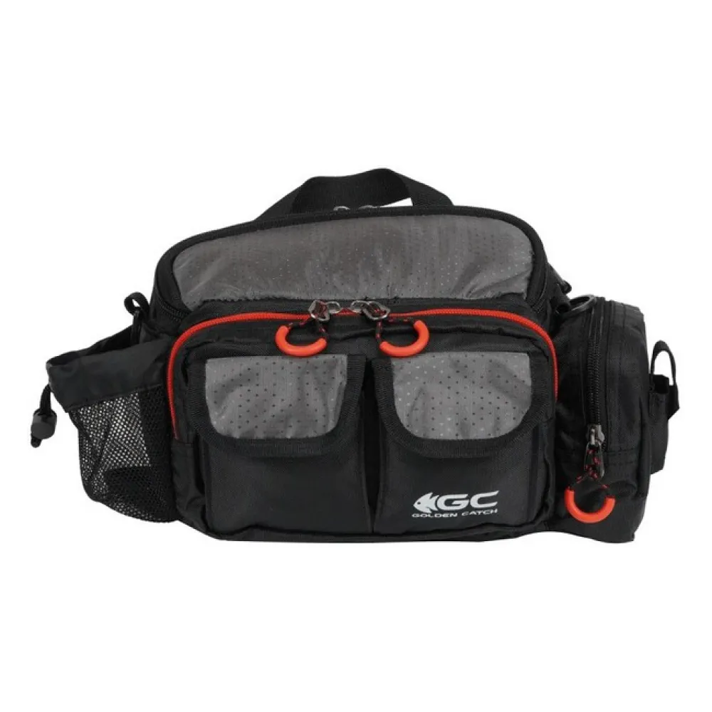 Купить Golden catch 7139041 Сумка для рыболовных снастей Hip Black / Grey 40x30x25 30 x 15 x 19 cm 7ft.ru в интернет магазине Семь Футов