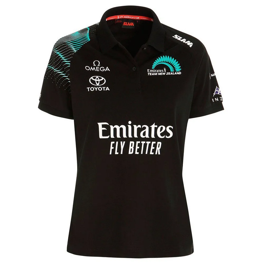 Купить Slam n908006w00-w51-s Поло с короткими рукавами Emirates Team New Zealand Deck Black 30x20x5 7ft.ru в интернет магазине Семь Футов