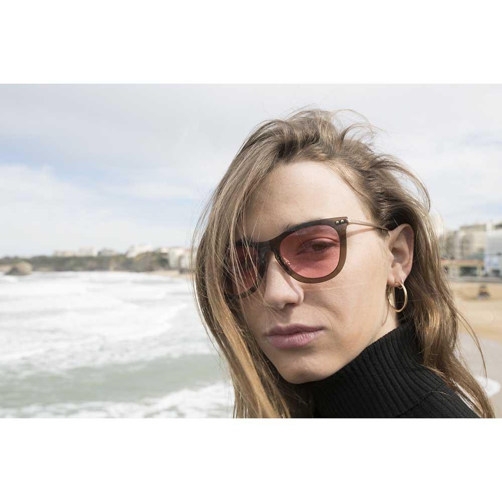 Купить Ocean sunglasses 23.21 Солнцезащитные очки Genova Pink Mirror Transparent Brown / Metal Black Temple/CAT2 7ft.ru в интернет магазине Семь Футов