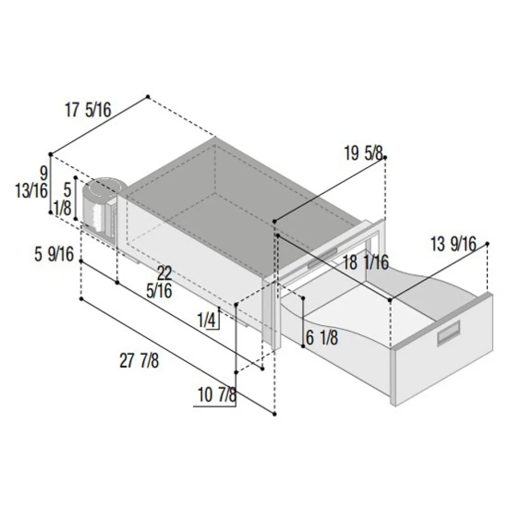 Купить Vitrifrigo 2435093 Холодильник D30AX 30L Silver / Black 72x50x28 276 x 498 x 708 mm 7ft.ru в интернет магазине Семь Футов