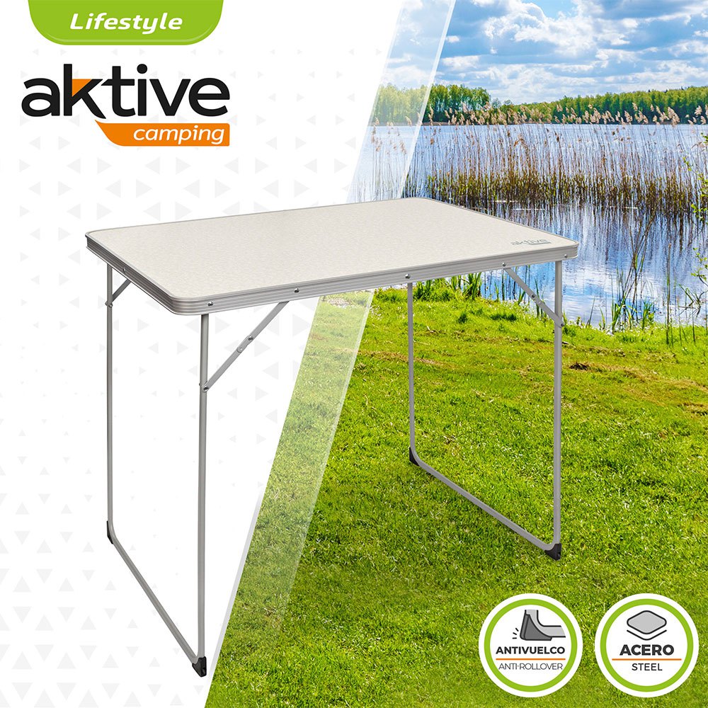 Купить Aktive 52867 Складной стол для кемпинга 80x60x70cm Белая White 7ft.ru в интернет магазине Семь Футов