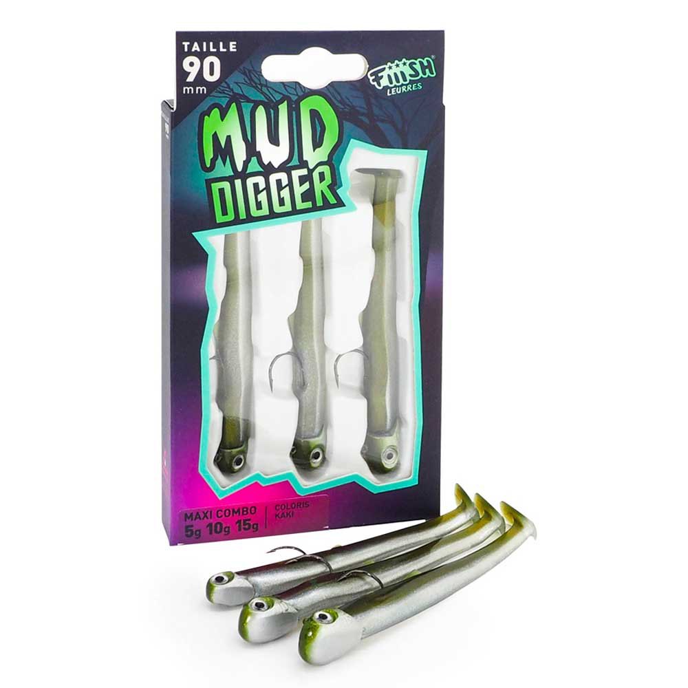 Купить Fiiish MD1136 Mud Digger Maxi Combo Мягкая приманка 90 mm 5/10/15g 3 единицы измерения Золотистый Chartreuse UV 7ft.ru в интернет магазине Семь Футов