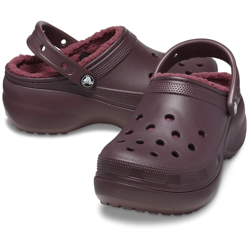 Купить Crocs 207938-6wd-w5 Деревянные башмаки Classic Platform Lined Dark Cherry 35x25x15 EU 34 7ft.ru в интернет магазине Семь Футов