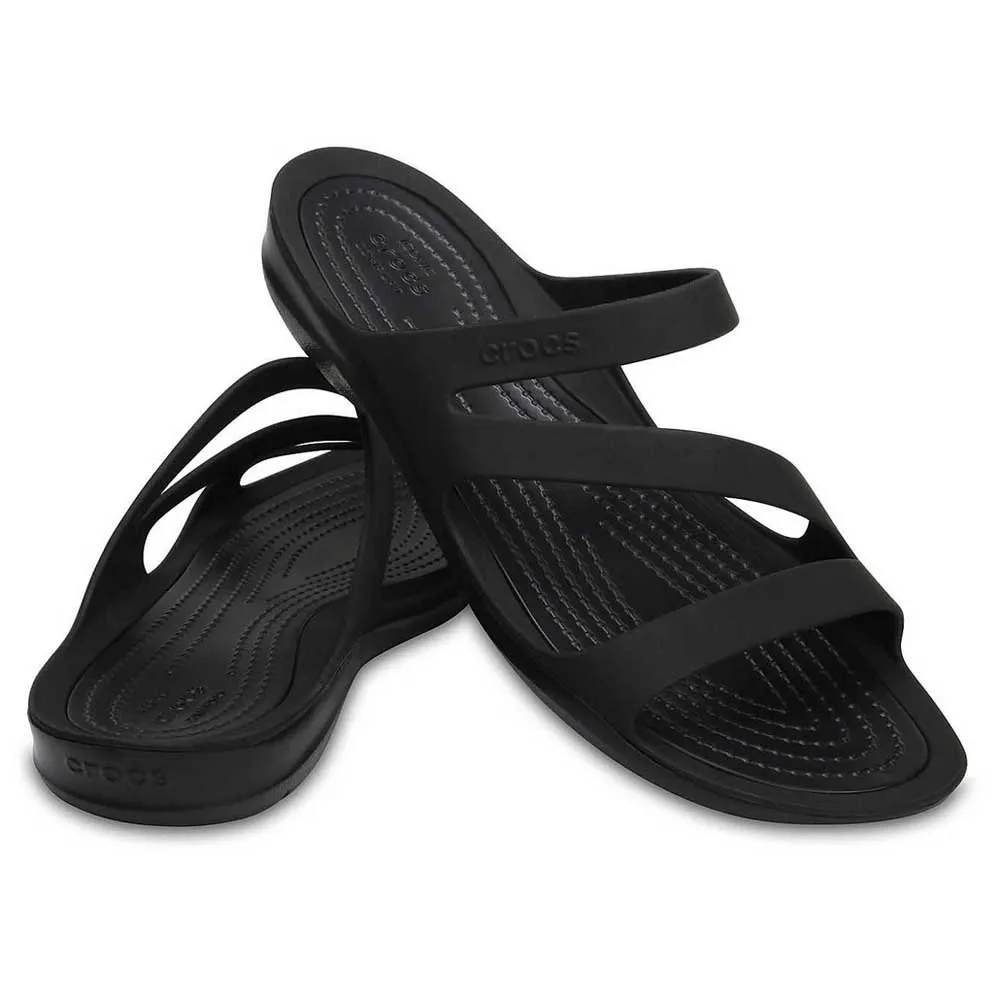 Купить Crocs 203998-060b-w6 Шлёпанцы Swiftwater Black / Black 32x20x10 EU 36 7ft.ru в интернет магазине Семь Футов