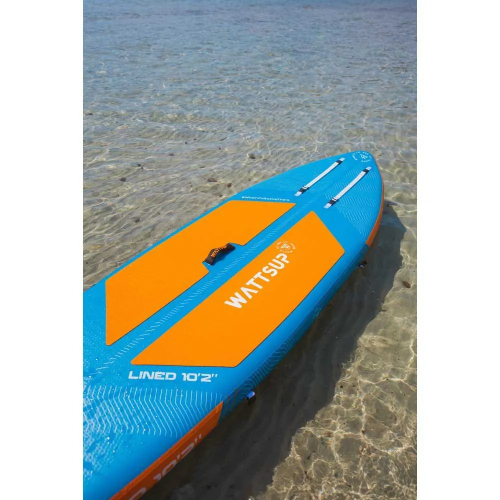 Купить Wattsup pb-wlined102 Надувной комплект для падлбординга Lined 10´2´´ Bue / Orange 93x34x24 310 cm 7ft.ru в интернет магазине Семь Футов
