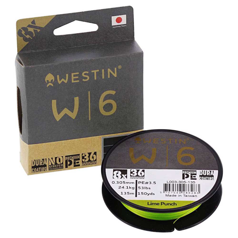 Купить Westin L003-080-135 W6 8 135 m Плетеный  Lime Punch 0.080 mm  7ft.ru в интернет магазине Семь Футов