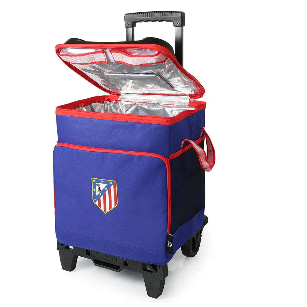 Купить Atletico de madrid azat20240030 Портативный холодильник с тележкой на 50 банок Blue 34x28x35 7ft.ru в интернет магазине Семь Футов