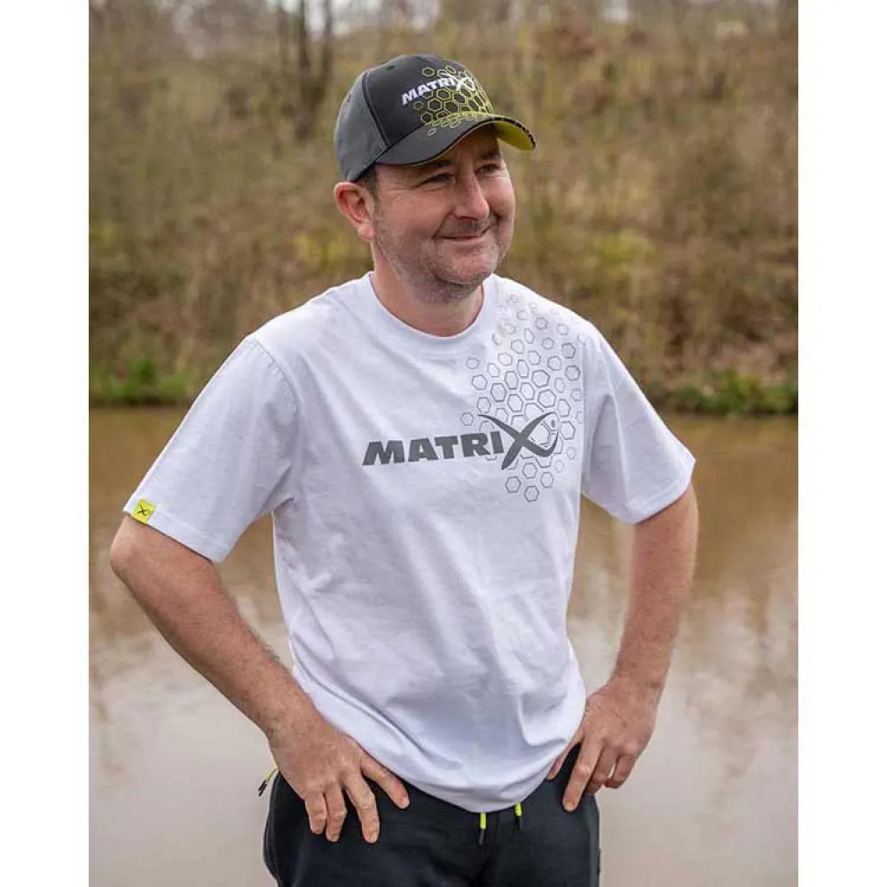 Купить Matrix fishing GPR385 Футболка с коротким рукавом Hex Print Белая White 2XL 7ft.ru в интернет магазине Семь Футов