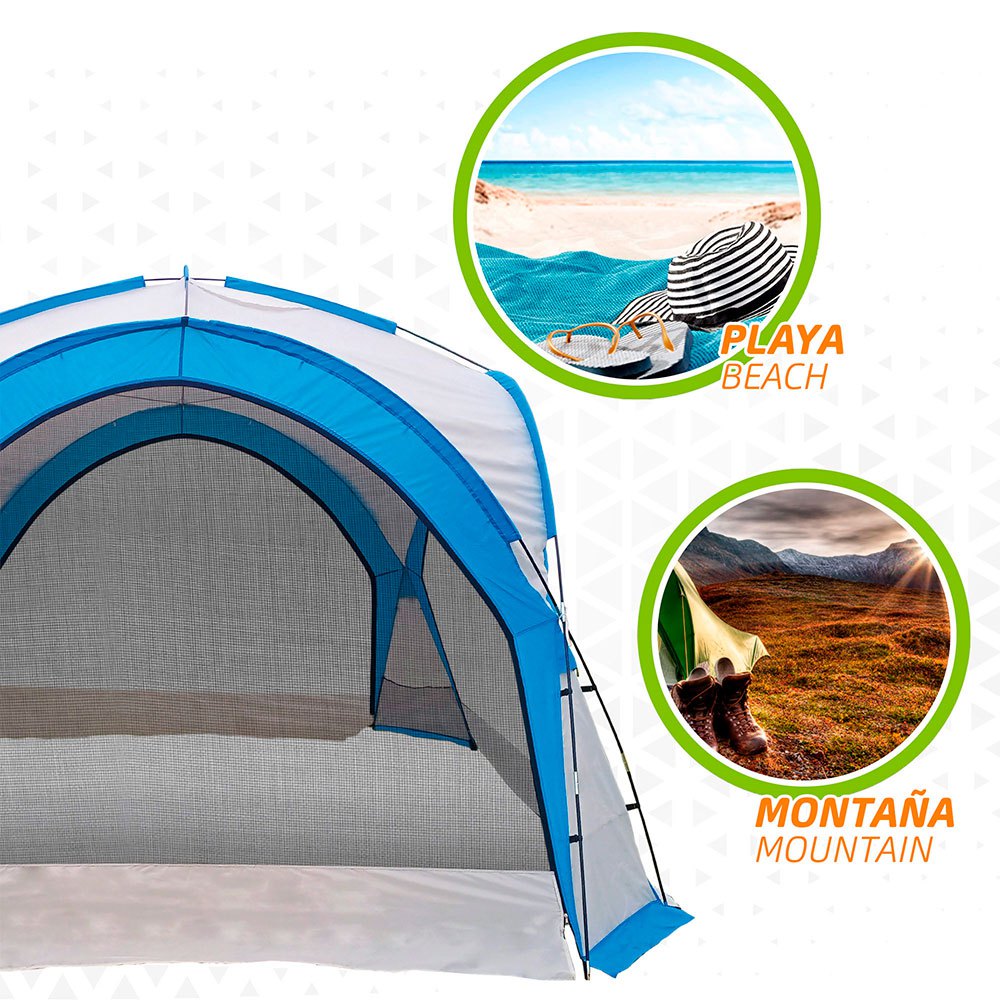 Купить Aktive 52896 Camping Палатка с москитной сеткой Белая Grey/Blue 7ft.ru в интернет магазине Семь Футов
