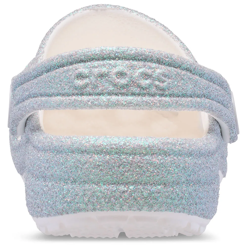 Купить Crocs 210986-100b-j5 Деревянные башмаки Classic Iridescent Glitter White 35x25x15 EU 37 7ft.ru в интернет магазине Семь Футов