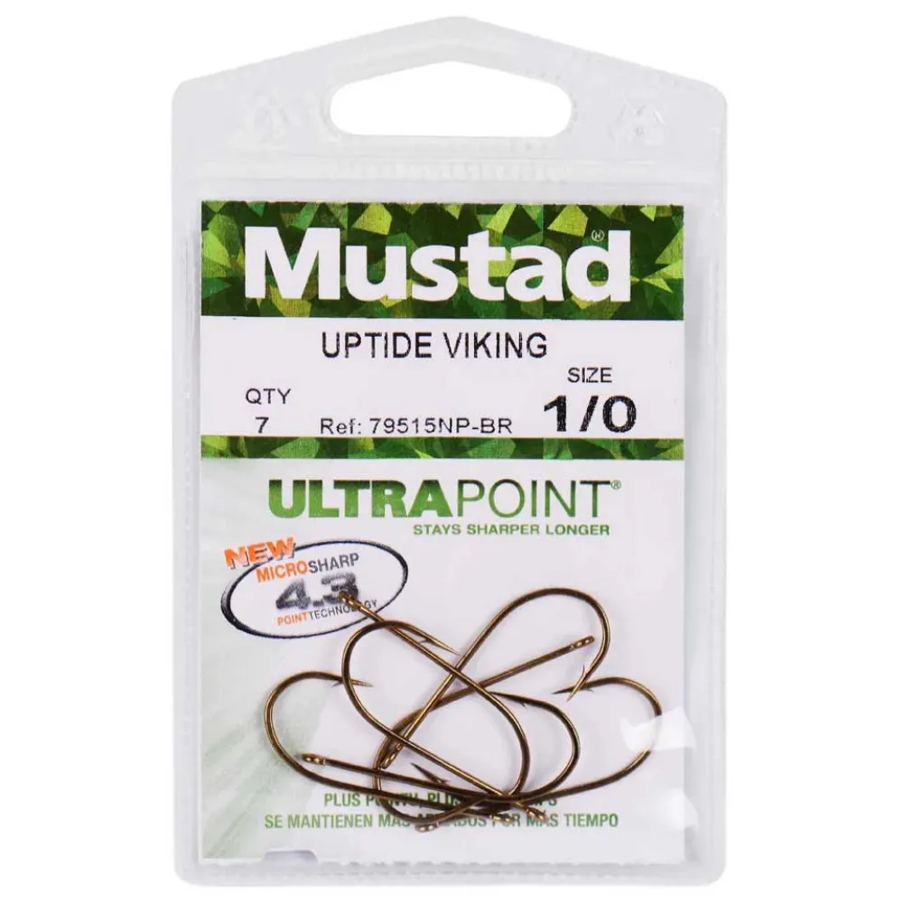 Купить Mustad 79515np-br-1/0-u07 Однобородный крючок с бородкой Viking 79515NP Bronze 15x10x5 7ft.ru в интернет магазине Семь Футов