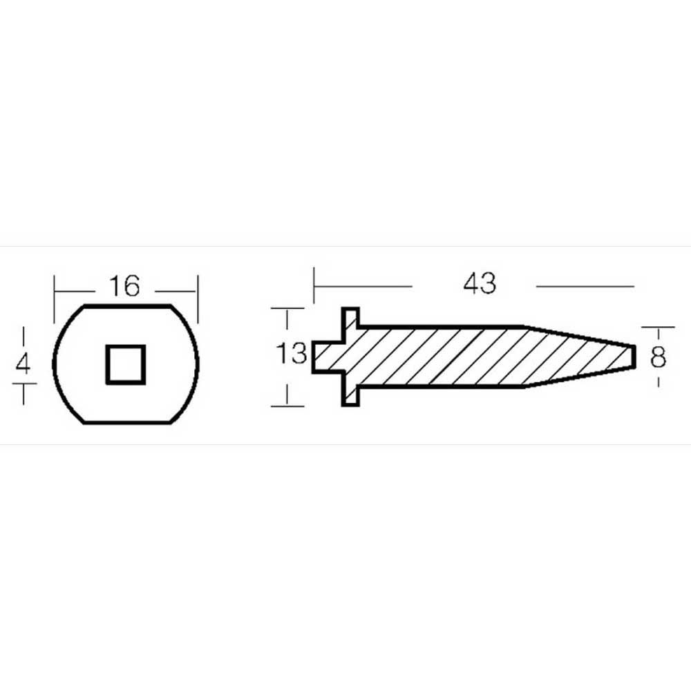 Купить Tecnoseal 2626329 Zinc Маленький стержневой анод  Silver 7ft.ru в интернет магазине Семь Футов