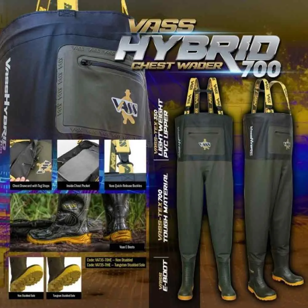 Купить Vass VA735-70HE/78/47 ПВХ-болотники Hybrid 700 Серый  Khaki / Black EU 47 7ft.ru в интернет магазине Семь Футов