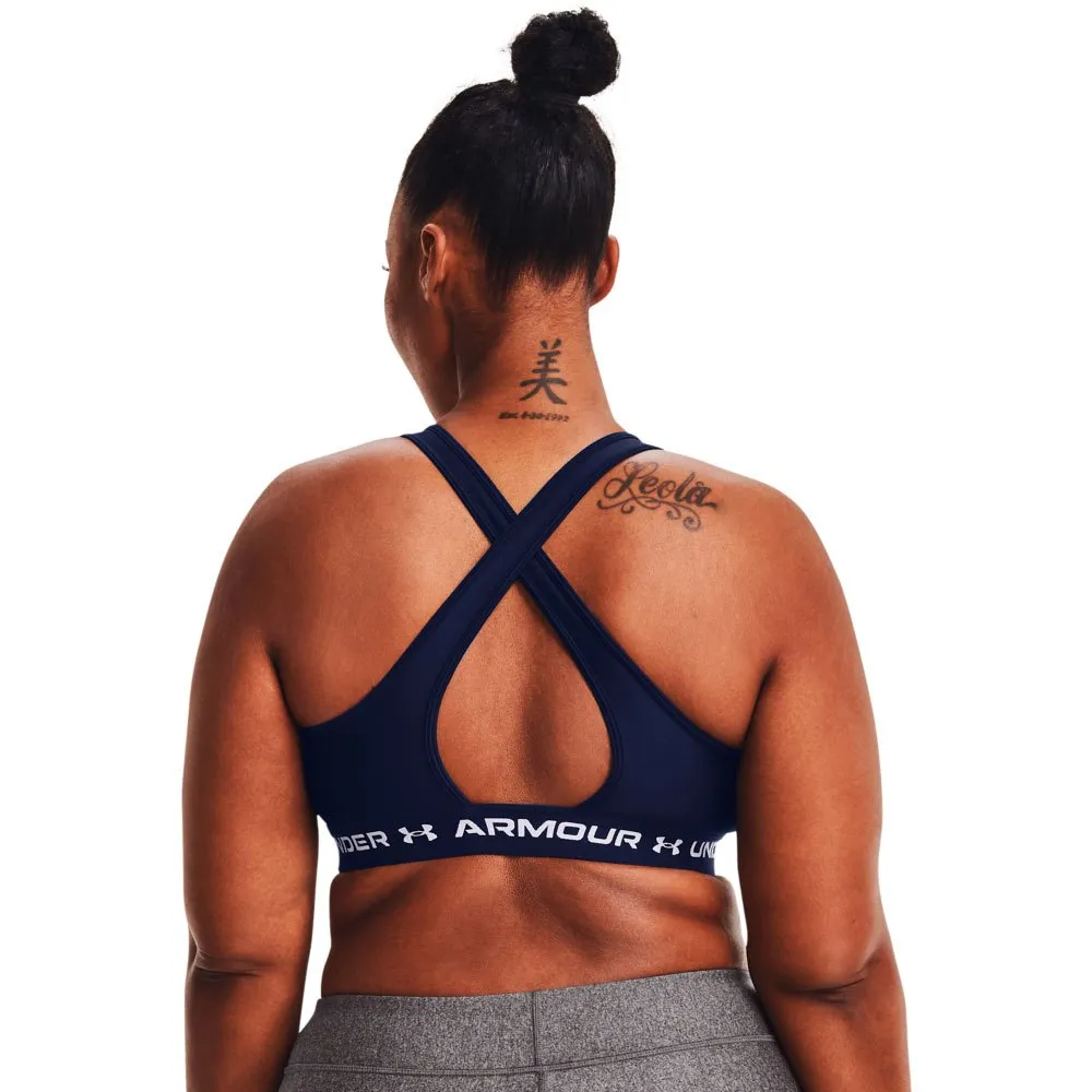 Купить Under armour 1361034-410-xxl Спортивный бюстгальтер средней поддержки Crossback Midnight Navy / Midnight Navy / White 15x15x5 2XL 7ft.ru в интернет магазине Семь Футов