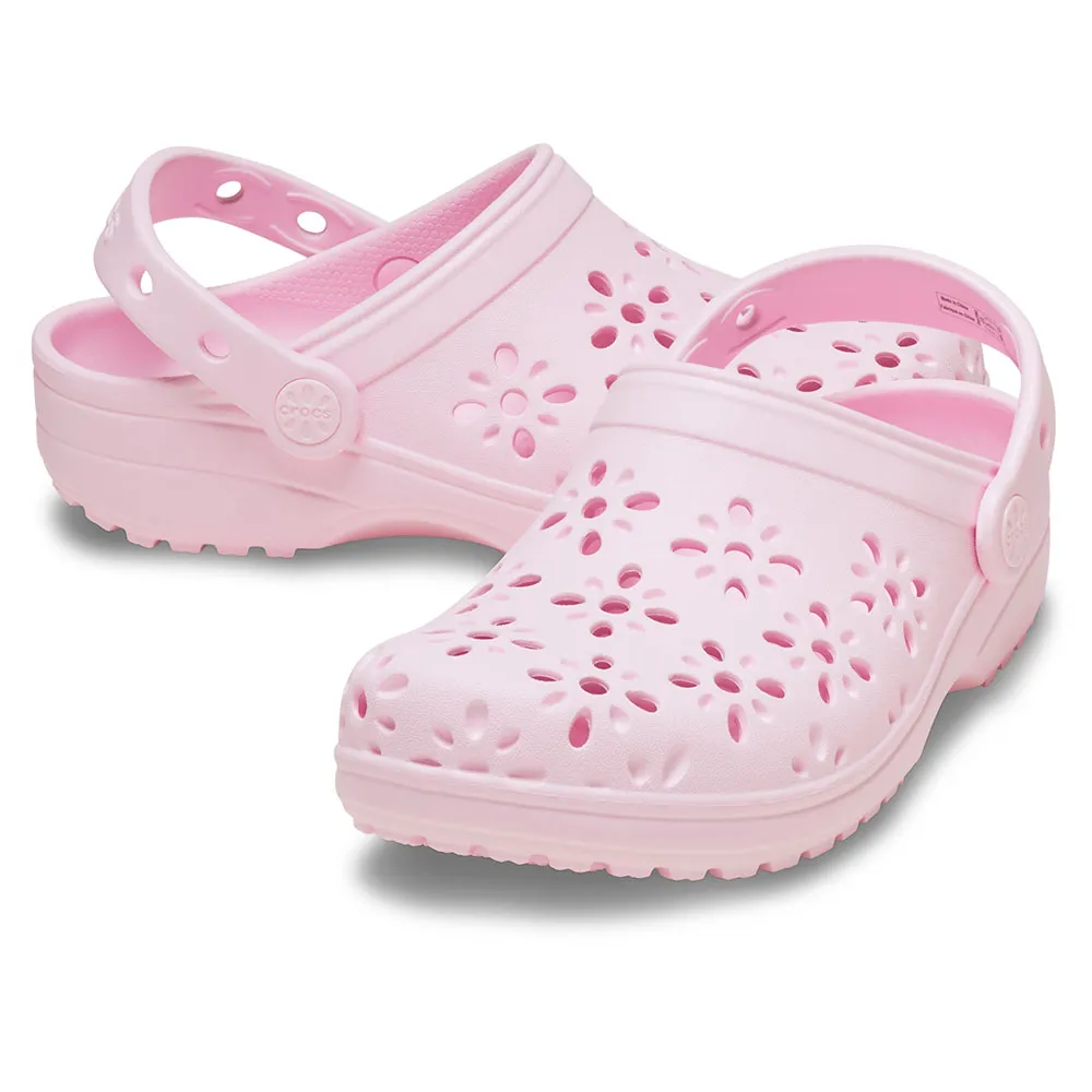 Купить Crocs 210943-6zw-c11 Деревянные башмаки Classic Floral Cut Out Pink Milk 35x25x15 EU 28 7ft.ru в интернет магазине Семь Футов