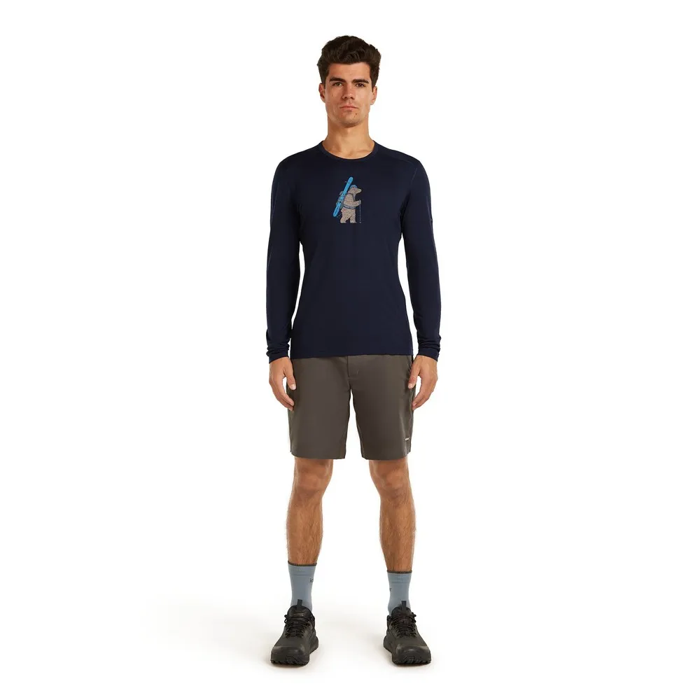 Купить Icebreaker 0a57gk401/s Базовый слой с длинным рукавом Merino 200 Oasis Crewe Bear Tour Midnight Navy 30x25x2 7ft.ru в интернет магазине Семь Футов