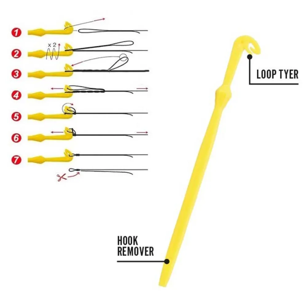 Купить Sele 499607 экстрактор крючков Loop Tier  Yellow 14 cm 7ft.ru в интернет магазине Семь Футов