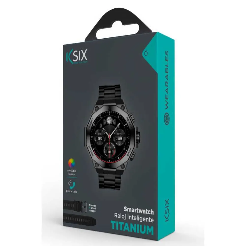 Купить KSIX BXSW21N Смарт-часы Titanium  Black 7ft.ru в интернет магазине Семь Футов