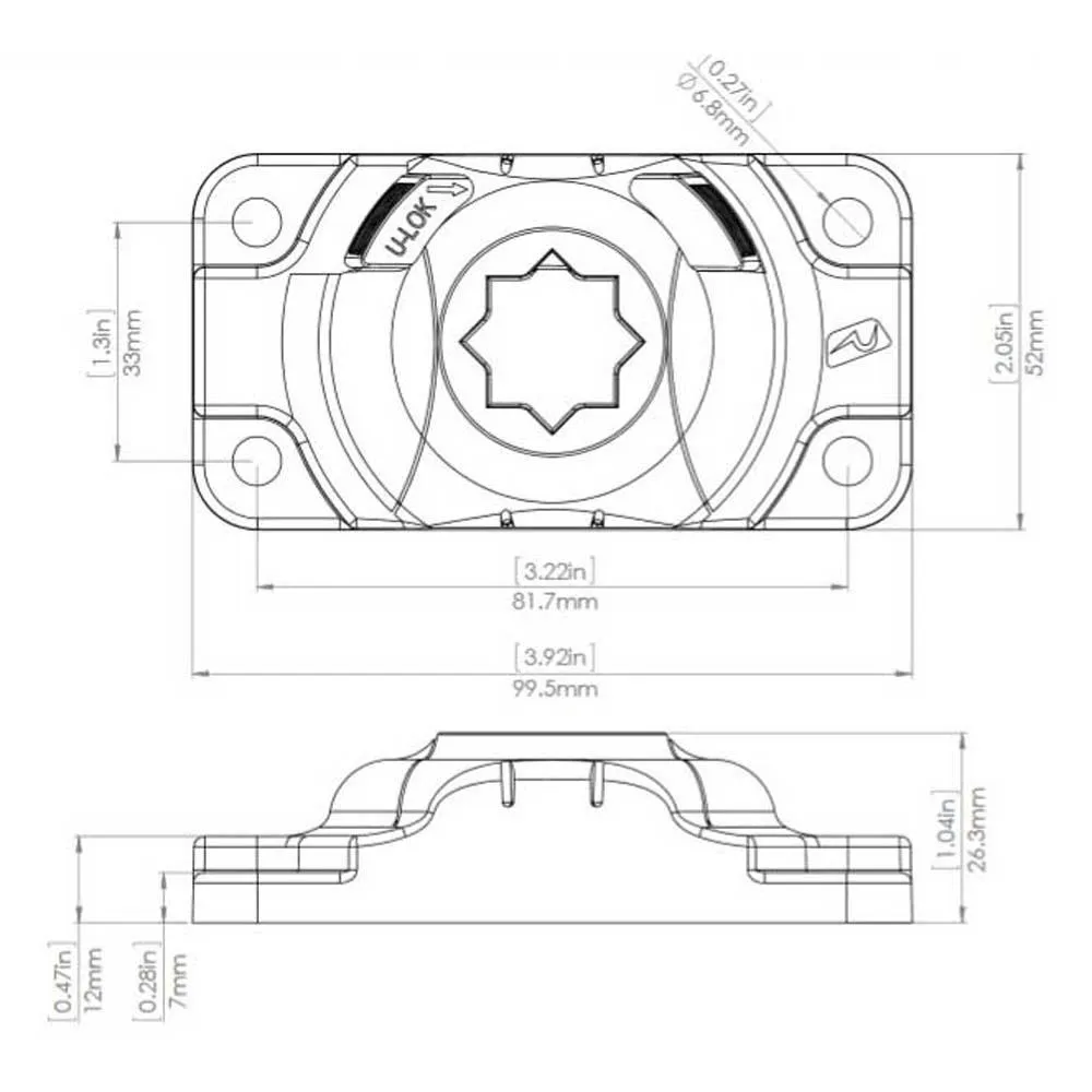 Купить Railblaza 03-4046-11-nd Поддержка Starport HD Black 20x20x5 7ft.ru в интернет магазине Семь Футов