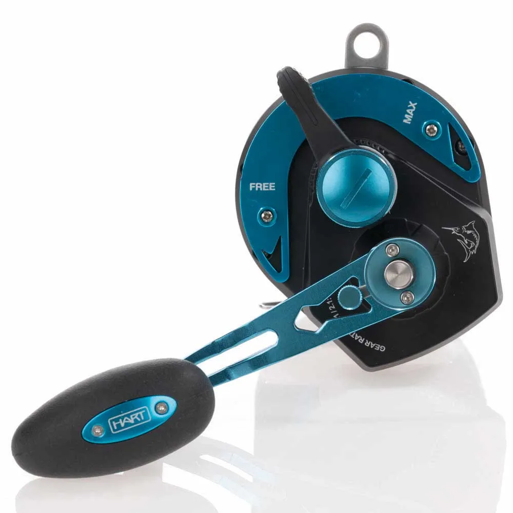 Купить Hart qhtspd Троллинговая катушка Twin SPD 30II Black / Light Blue 25x20x20 7ft.ru в интернет магазине Семь Футов