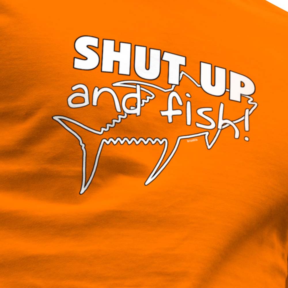 Купить Kruskis CA65500131K043 Футболка с коротким рукавом Shut Up And Fish Оранжевый Orange S 7ft.ru в интернет магазине Семь Футов