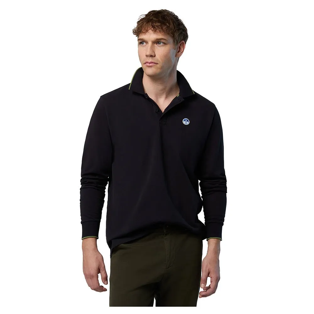 Купить North sails 692454-0999-XL Поло с длинным рукавомным рукавом Basic Черный Black XL 7ft.ru в интернет магазине Семь Футов