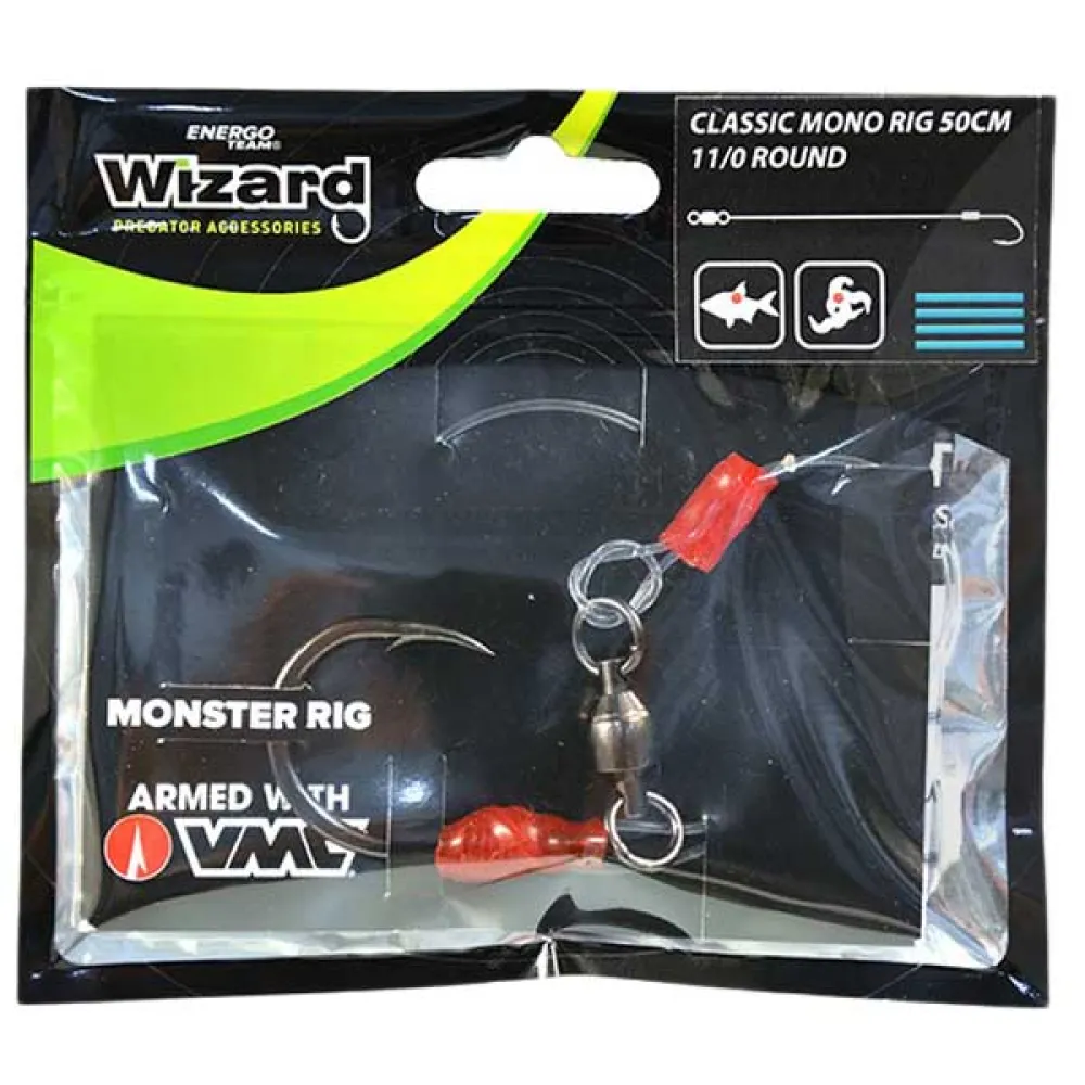 Купить Wizard 79325-903 связанный крючок Monster Mono Classic Black / Green 9/0 7ft.ru в интернет магазине Семь Футов