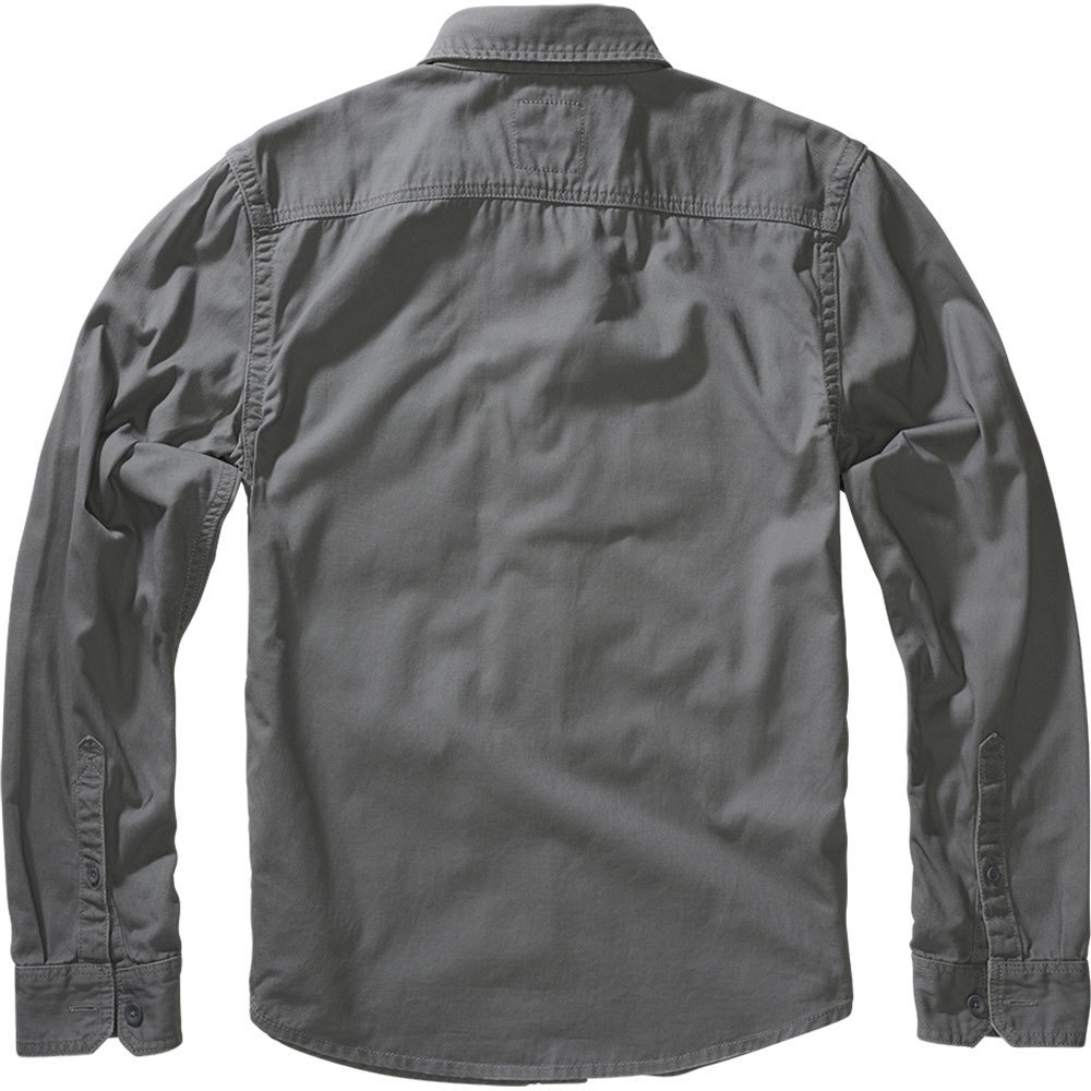 Купить Brandit 9373-213-4XL Рубашка с длинным рукавом Vintage Серый Charcoal Grey 4XL 7ft.ru в интернет магазине Семь Футов
