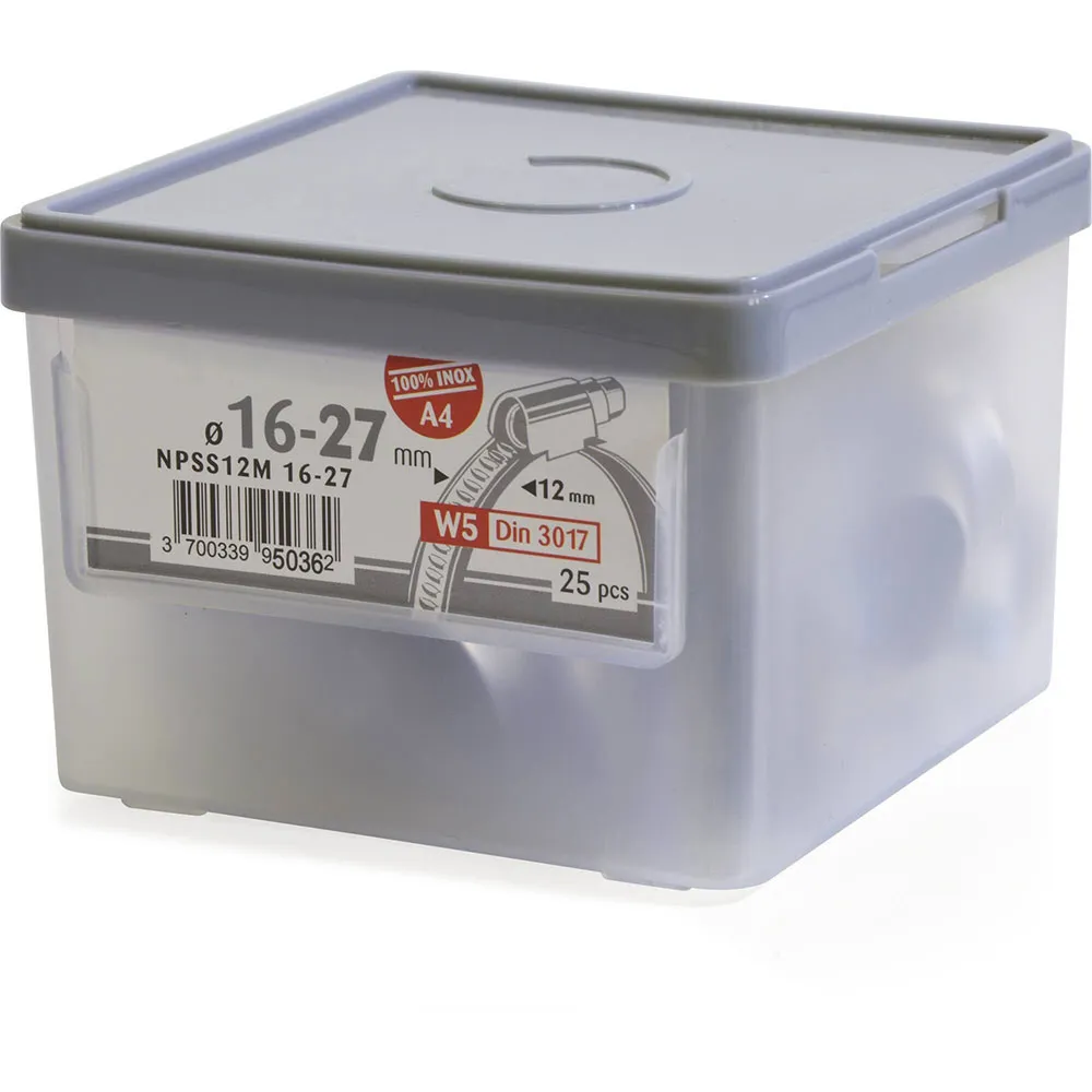 Купить ACE cs037 Зажим нержавеющая сталь W5 12 mm 25 Единицы Grey 15x15x12 25-40 mm 7ft.ru в интернет магазине Семь Футов