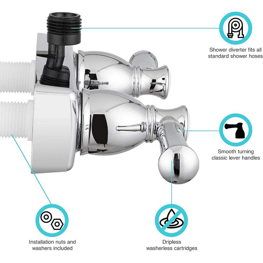 Купить Dura faucet 621-DFSA100LSN Designer Водопроводный кран для душа Satin Nickel 7ft.ru в интернет магазине Семь Футов