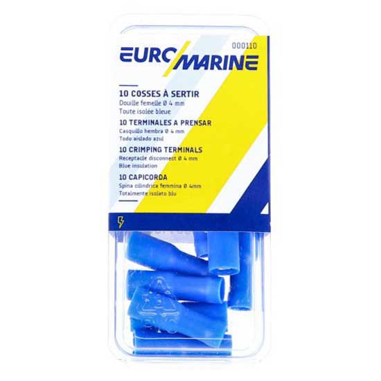 Купить Euromarine 000110 Женская розетка Terminal 10 единицы Blue 4 mm 7ft.ru в интернет магазине Семь Футов