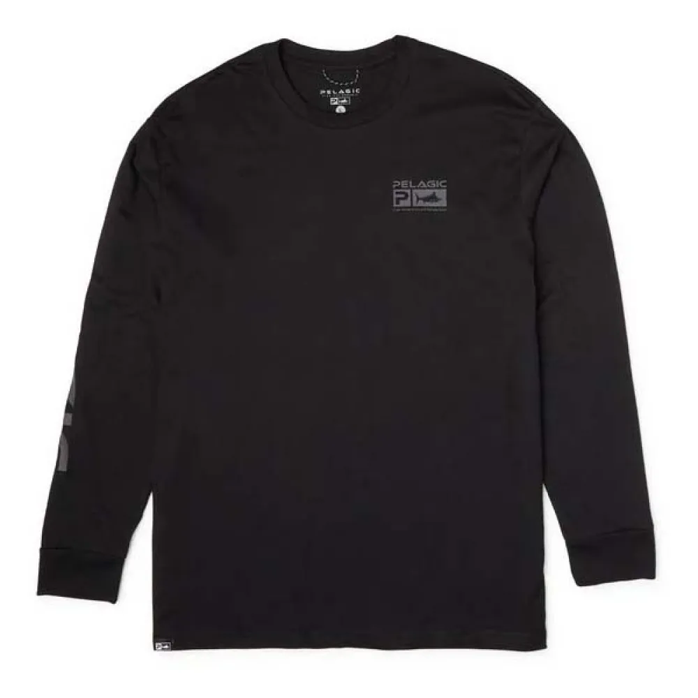 Купить Pelagic 1173253000-blk-xl Футболка с длинным рукавом Premium Tonal Deluxe Black 30x20x5 7ft.ru в интернет магазине Семь Футов