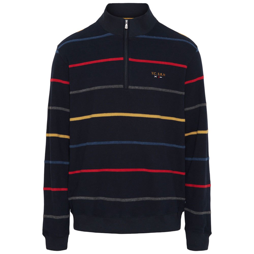 Купить Sea ranch 22-7-5022-4138-3XL Свитер с полумолнией Hamilton Голубой Dark Navy Multi Stripe 3XL 7ft.ru в интернет магазине Семь Футов