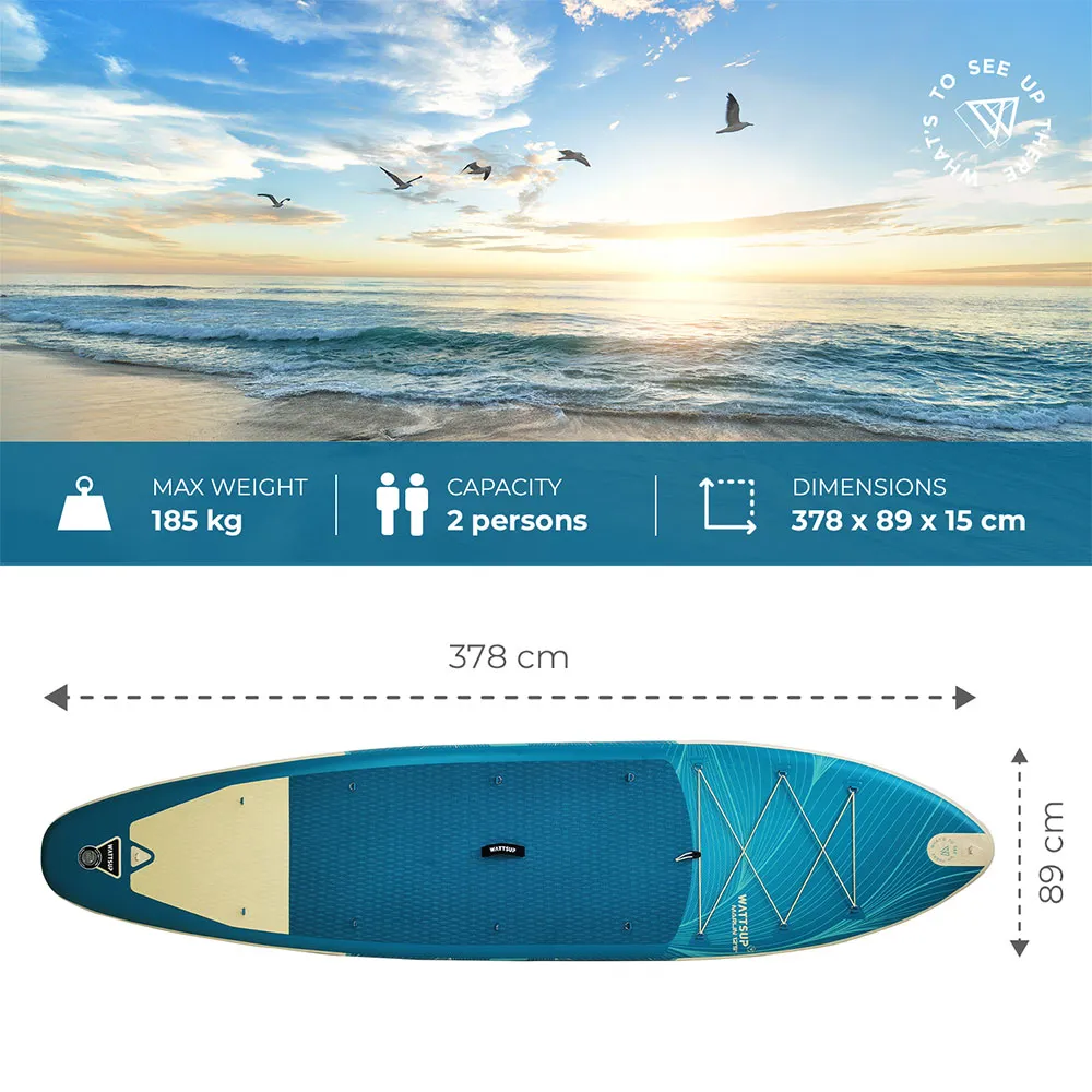 Купить Wattsup pb-wmar125 Надувной комплект для падлбординга Marlin 12.5 Blue / Beige 100x46x46 378 cm/86 cm 7ft.ru в интернет магазине Семь Футов