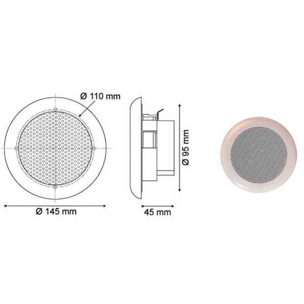 Купить Euromarine 002220 80W Водонепроницаемый динамик White 180 mm 7ft.ru в интернет магазине Семь Футов