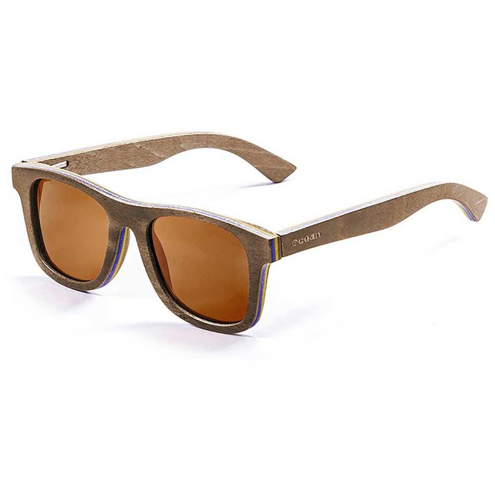 Купить Ocean sunglasses 54001.8 поляризованные солнцезащитные очки Venice Beach Skate Wood Brown Yellow / Smoke New/CAT3 7ft.ru в интернет магазине Семь Футов