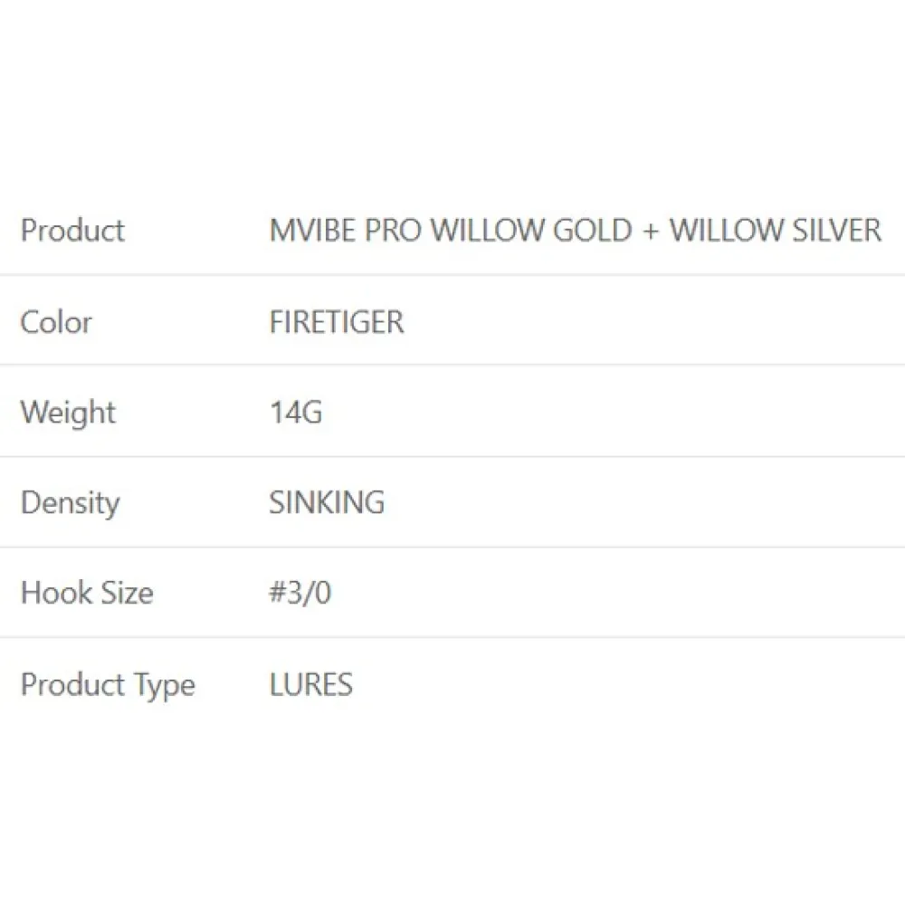Купить Westin P248-099-014-UNIT Spinnerbait Mvibe Pro Willow Gold Willow Silver 3/0 14g Желтый Firetiger 7ft.ru в интернет магазине Семь Футов