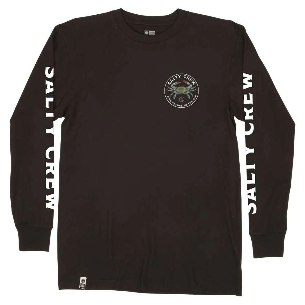 Купить Salty crew 20135422-BLK-L Футболка с длинным рукавом Blue Crabber Premium Черный Black L 7ft.ru в интернет магазине Семь Футов