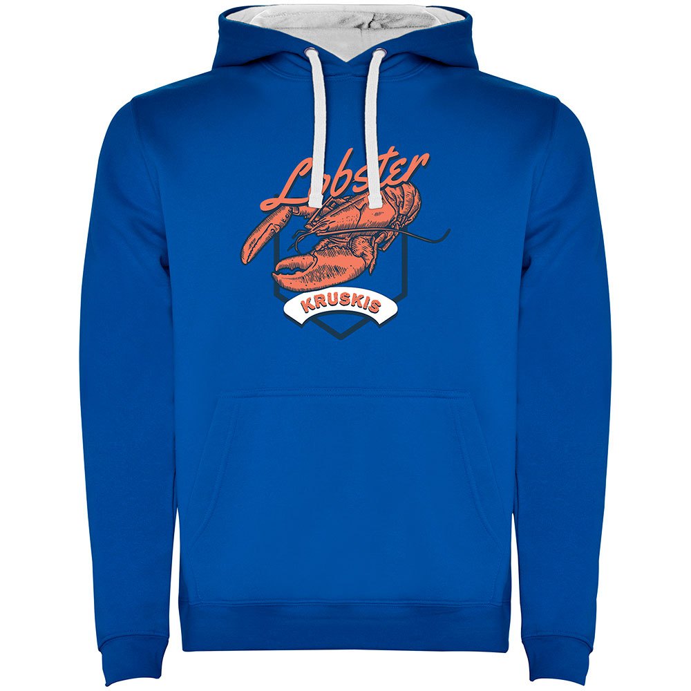 Купить Kruskis SU1067010501C067 Толстовка с капюшоном Seafood Lobster Two-Colour Голубой Royal Blue / White S 7ft.ru в интернет магазине Семь Футов