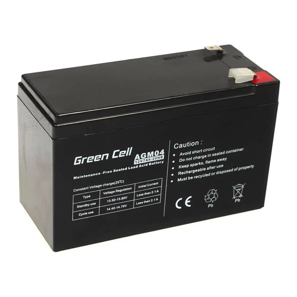 Купить Green cell AGM04 (6.3 мм) Аккумулятор Vrla Agm 7Ah 7000Mah 12V Черный Black 7ft.ru в интернет магазине Семь Футов