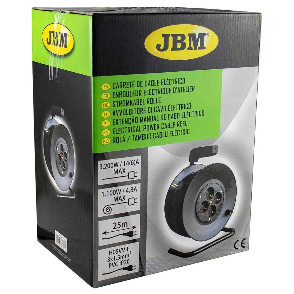 Купить JBM 51033 Катушка электрического кабеля 25 m Серебристый Black  Techinn 7ft.ru в интернет магазине Семь Футов