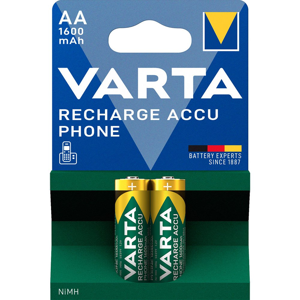 Купить Varta 58399201402 NiMH 1600mAh AA 1x2 NiMH 1600mAh AA Аккумуляторы Серебристый Silver 7ft.ru в интернет магазине Семь Футов
