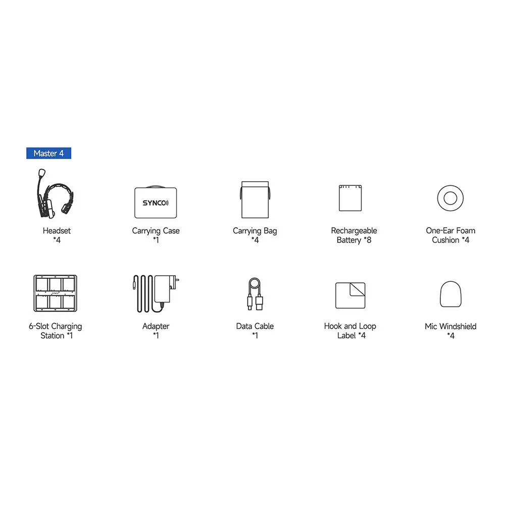 Купить Synco scxtalkm4 Интерком Xtalk Master XM4 Black 32x26x14 7ft.ru в интернет магазине Семь Футов