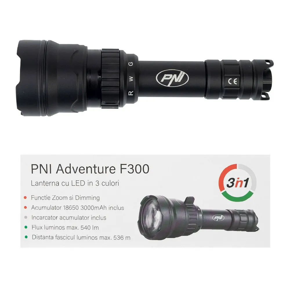 Купить PNI pni-adv-f300 Фонарик Adventure F300 Black 12x25x10 540 Lumens 7ft.ru в интернет магазине Семь Футов