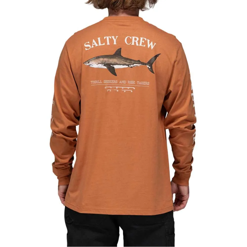 Купить Salty crew 20135070-SIR-M Футболка с длинным рукавом Bruce Коричневый Sierra M 7ft.ru в интернет магазине Семь Футов