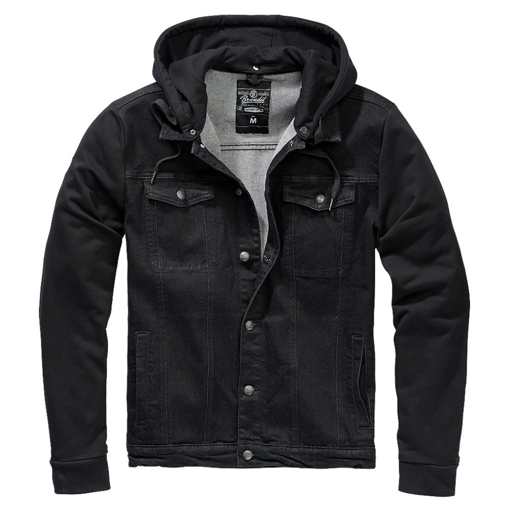 Купить Brandit 9539-196-4XL Рубашка с длинным рукавом Cradock Denim Черный Black / Black 4XL 7ft.ru в интернет магазине Семь Футов