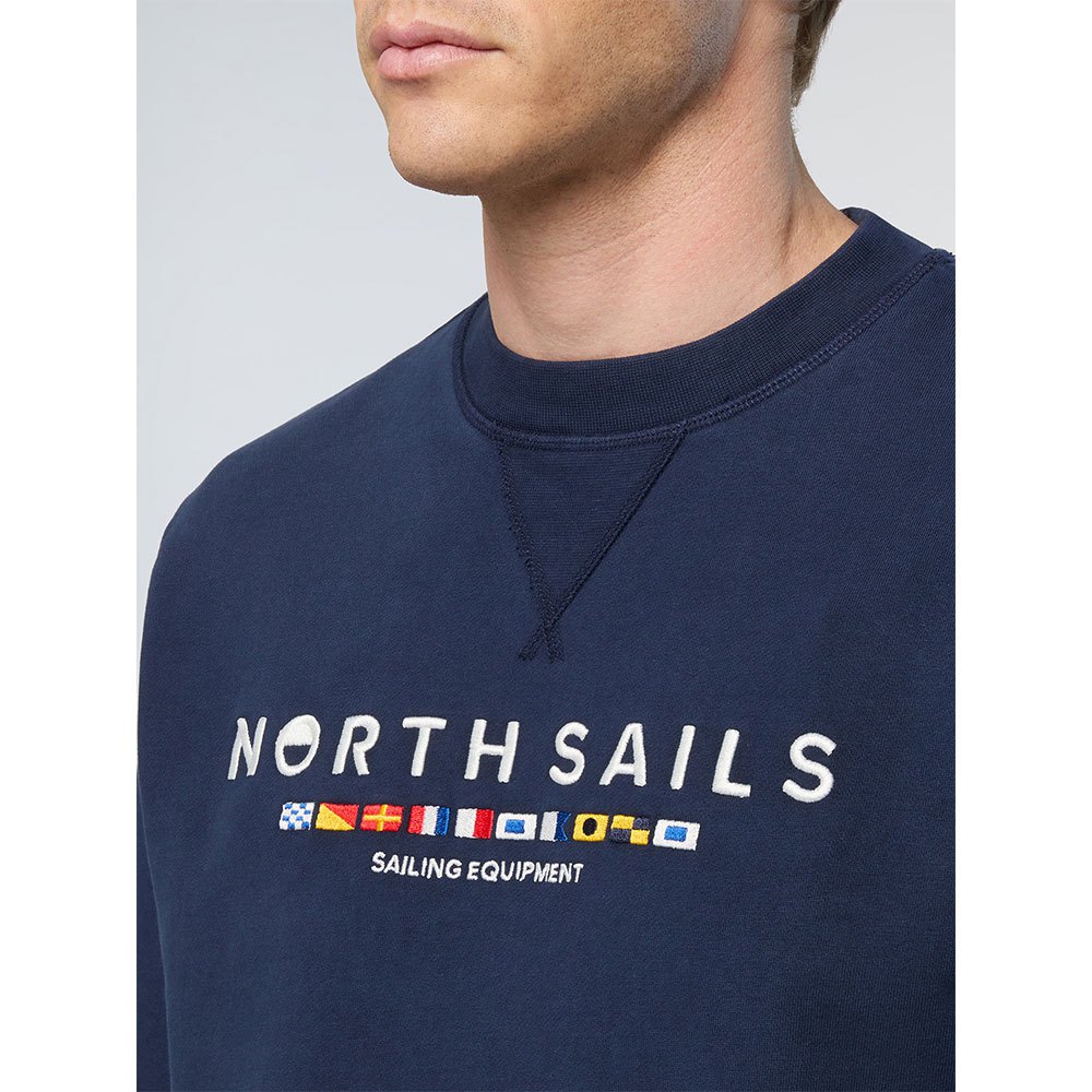 Купить North sails 691279-0802-M Толстовка Embroidery Crew Голубой Navy Blue M 7ft.ru в интернет магазине Семь Футов