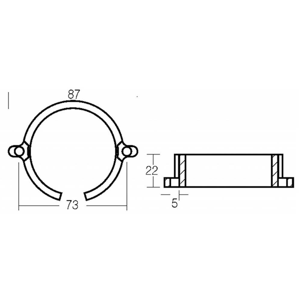 Купить Tecnoseal 2626324 Bravo I-III Цинк Воротник Анод  Silver 7ft.ru в интернет магазине Семь Футов