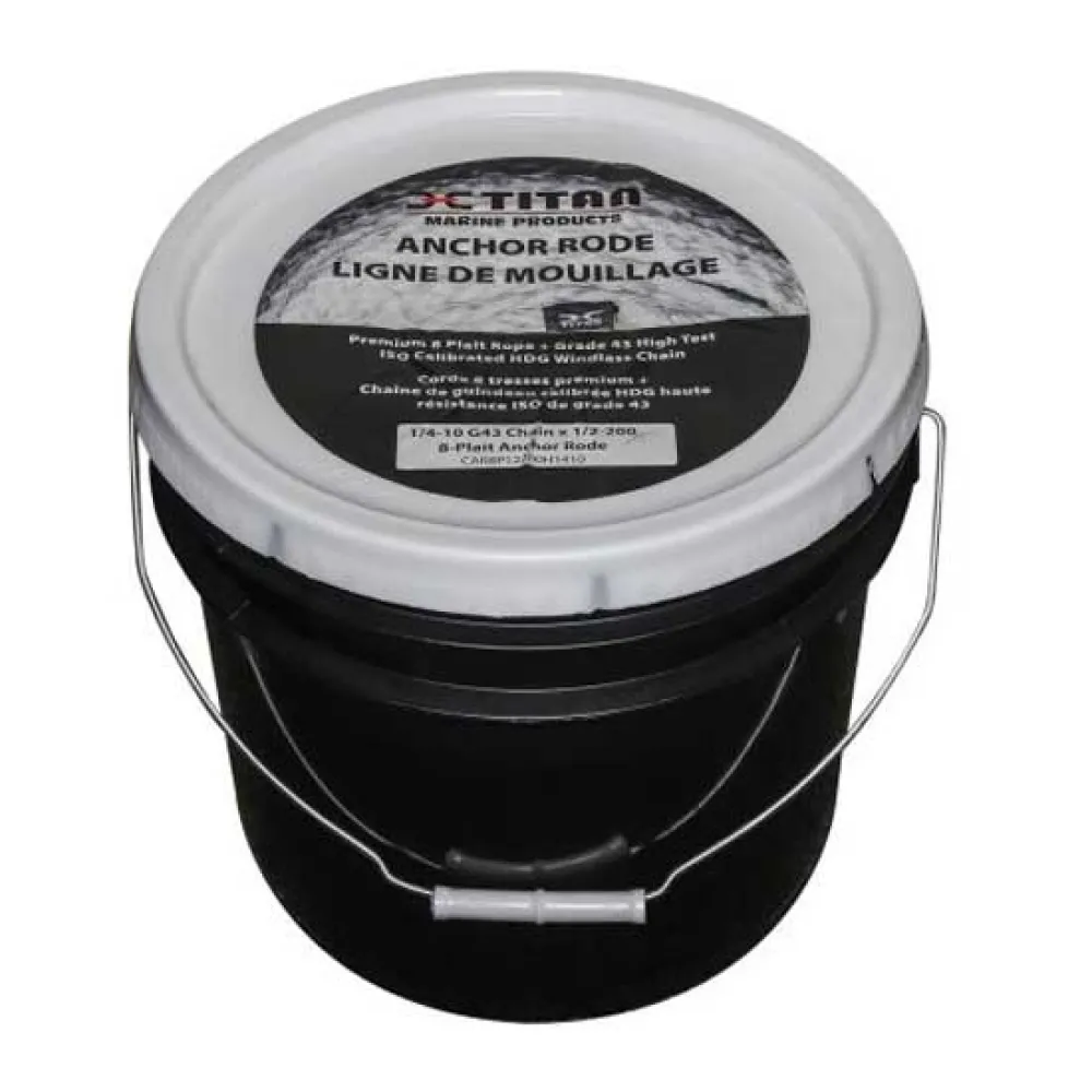 Купить Titan 491-car8p58150h5150 8-прядный канат с цепью 15.8 mm 45.7 m 7.9 mm 15.2 m White / Grey 45x35x25 7ft.ru в интернет магазине Семь Футов